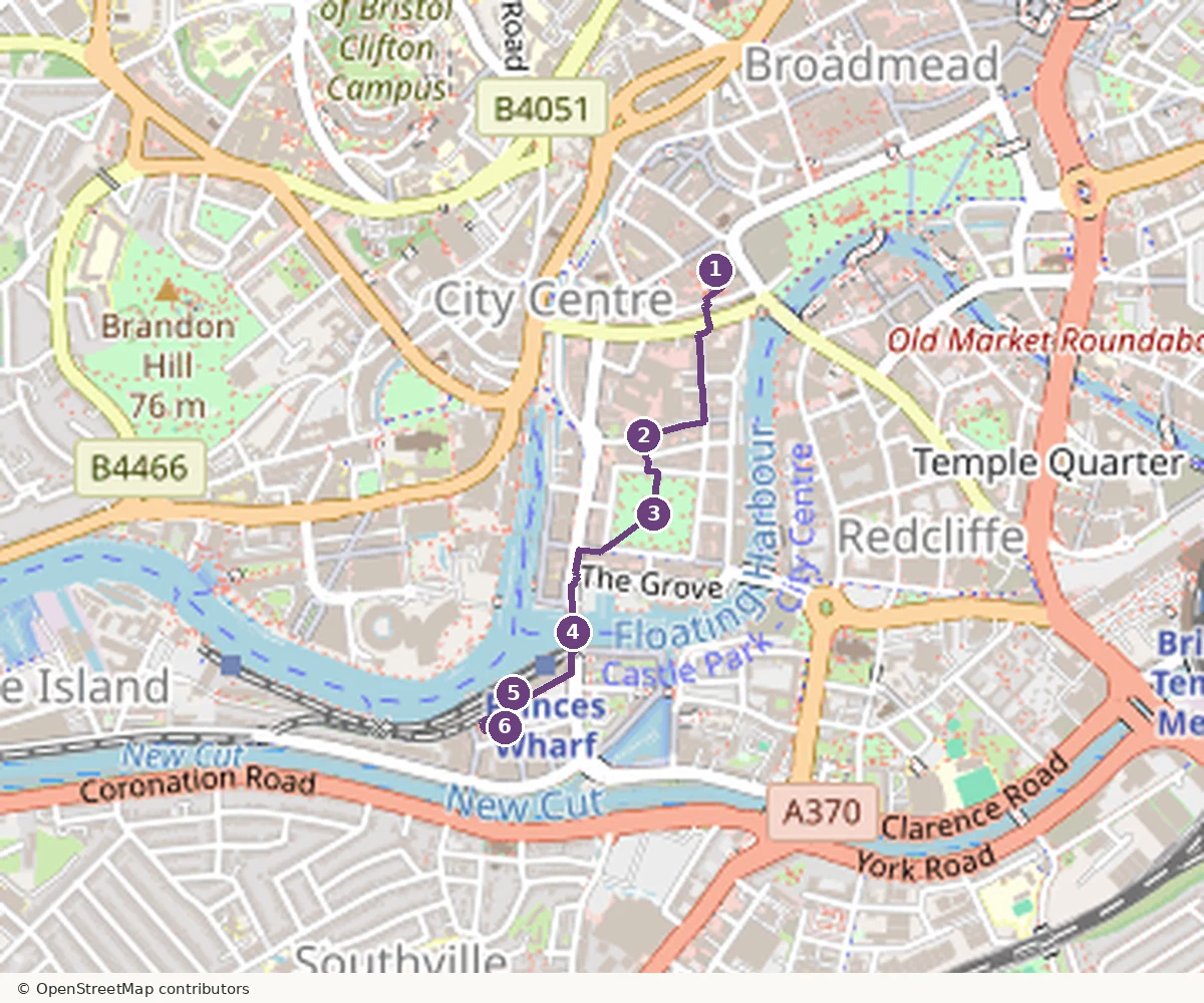St Nicholas Market, King Street, Queen Square, Prince Street Bridge, M Shed, Wapping Wharf