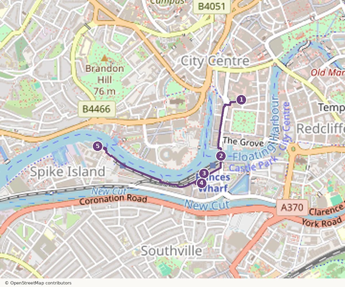 King Street, Prince Street Bridge, M Shed, Wapping Wharf, SS Great Britain